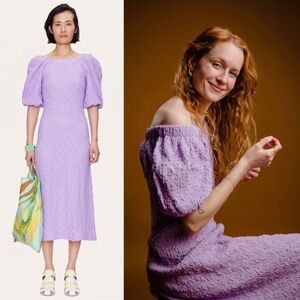 STINE GOYA Garance midi dress lavender